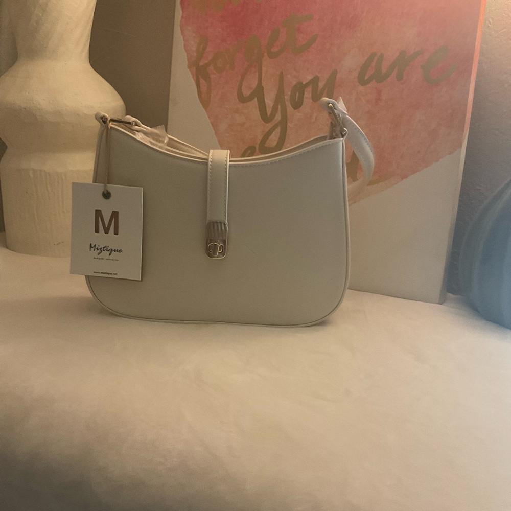 Miztique Elegant White Shoulder Bag